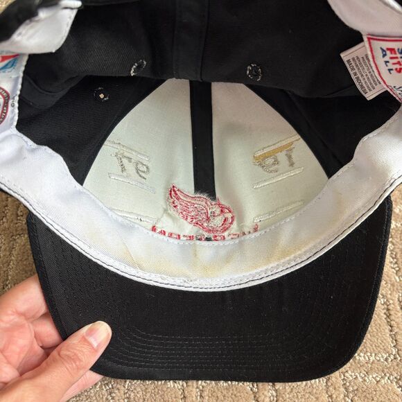 Vintage Sports Specialties Detroit Red Wings Hat Cap Snap Back Black Champions - Picture 6 of 6